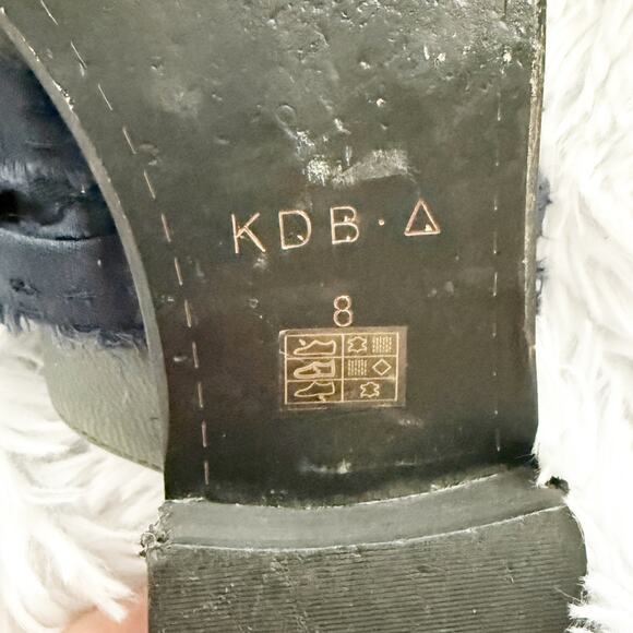 KELSI DAGGER | Brooklyn Alder Leather Mule Leather Textile Blue Slide On | 8 - Picture 6 of 7